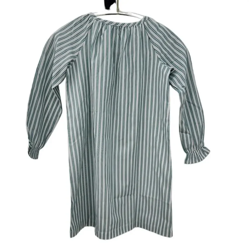 New NWT Petite Plume Girls Classic White Green Pajama Night Gown Size 5